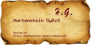 Hartenstein Győző névjegykártya