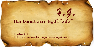 Hartenstein Győző névjegykártya